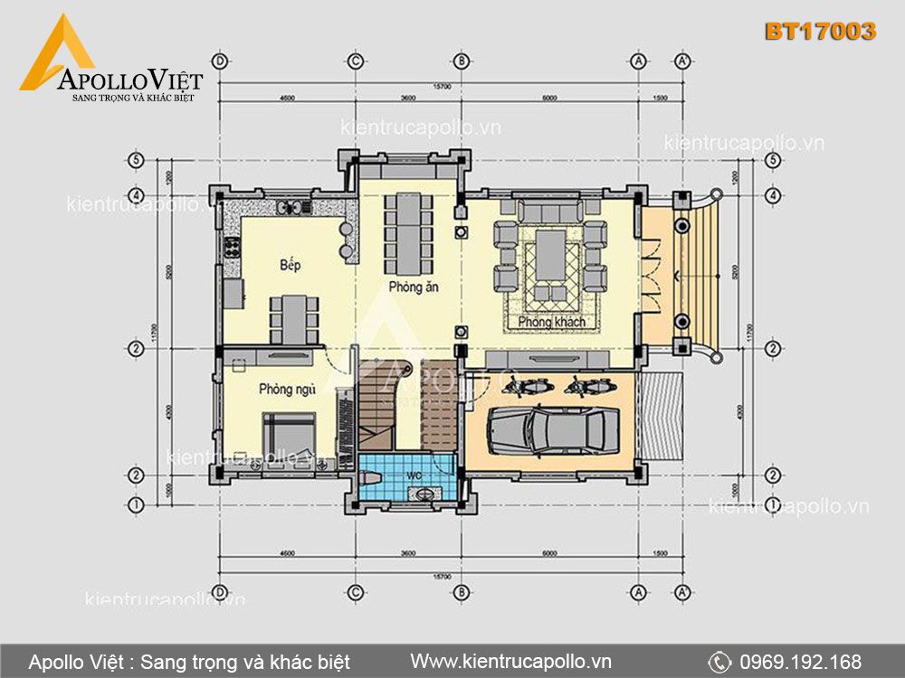 Mẫu Biệt thự 3 tầng mái thái tân cổ điển đẹp lung linh (BT17003)